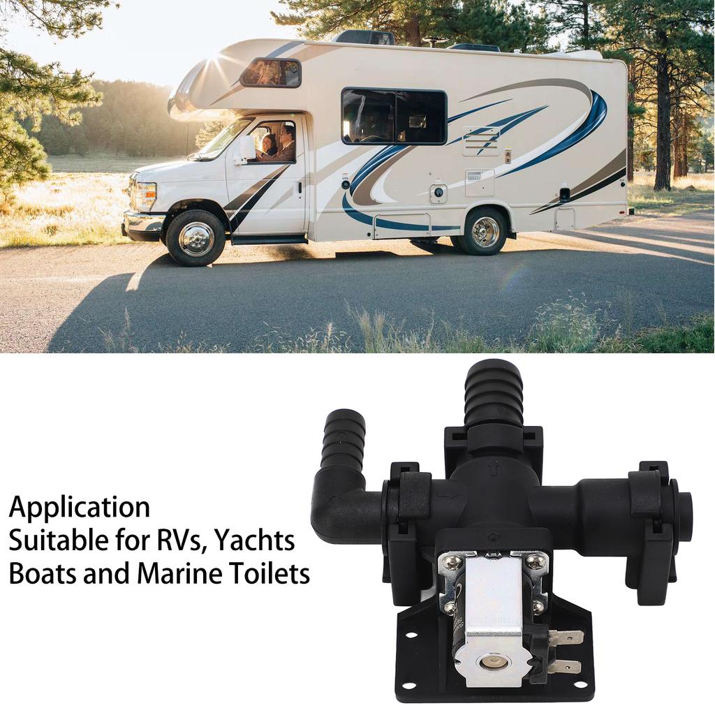 Solenoid Siphon Breaker Spare Part 9W 1 150PSI Pressure Toilet Solenoid Valve for Marine Boat RV Yac