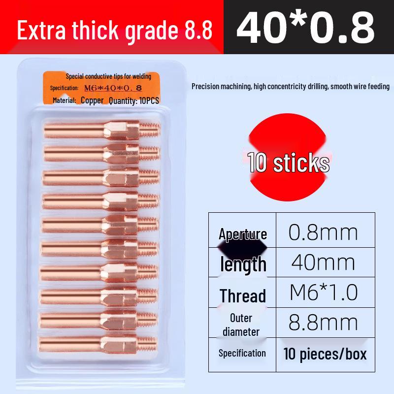 Vârf de contact din cupru cu ecran de gaz Panasonic pentru sudură MIG (0.8/1.0/1.2)