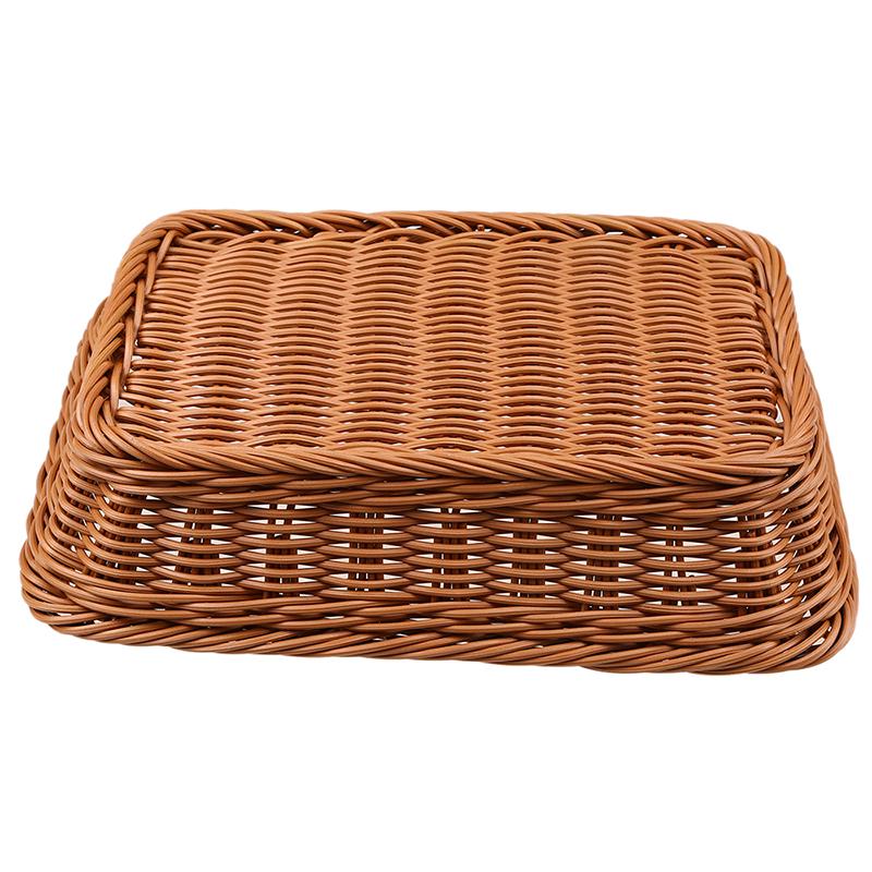 Rattan Bread Storage Basket Home Kitchen Vegetable Storage Organization Fruit Snack Storage Woven Basket
