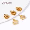 Fashion 18K Gold Plated Brass Metal Flower Charms Pendants High Quality Jewelry Making DIY Necklace Earrings Accessories