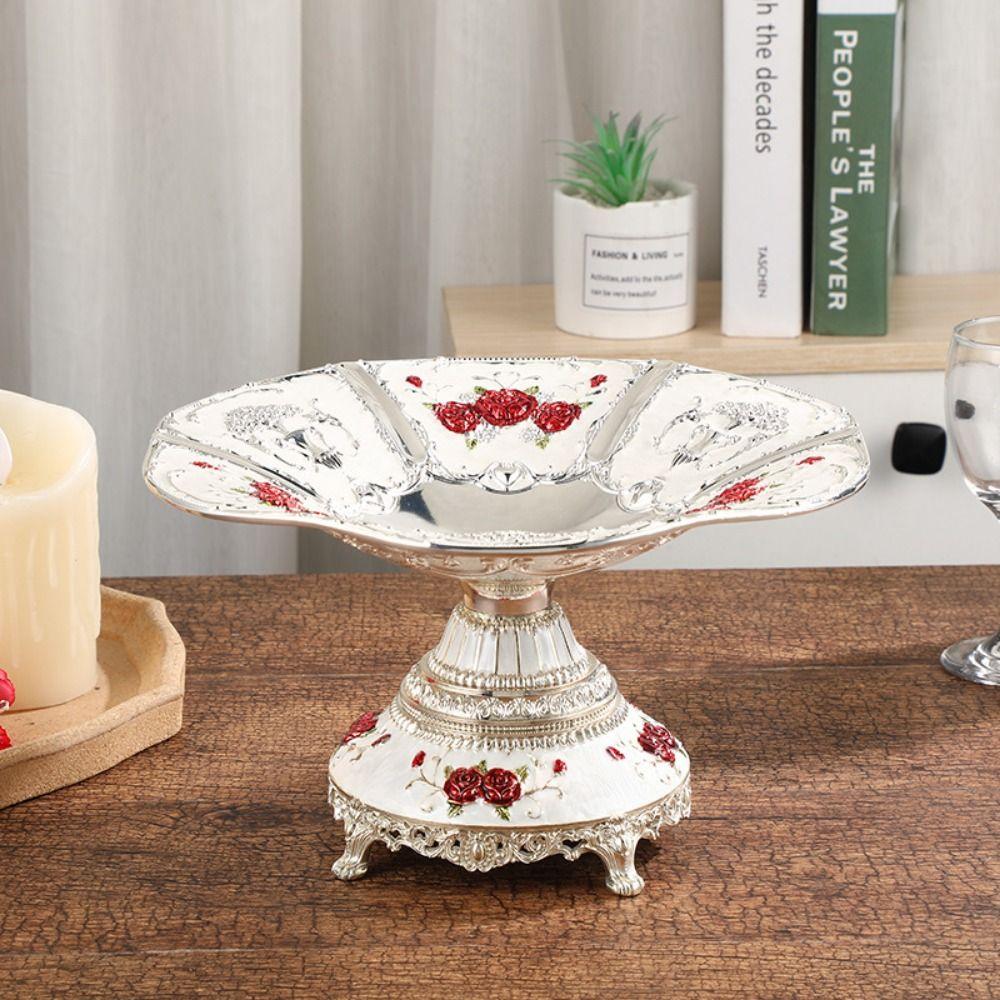

Изысканный металлический фруктовый диск роскошная европейская полка для фруктов Ceative Rose Vines Фруктовая тарелка для дома