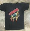 Vintage Scorpions Single Stitch 1980er Baumwolle Schwarz Unisex T-Shirt