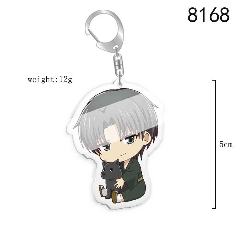 Fruit Basket Anime Acrylic Keychain: Honda Tōru, Kusamochi Kyo, Yūki Murasakigawa, Kurenai Characters.
