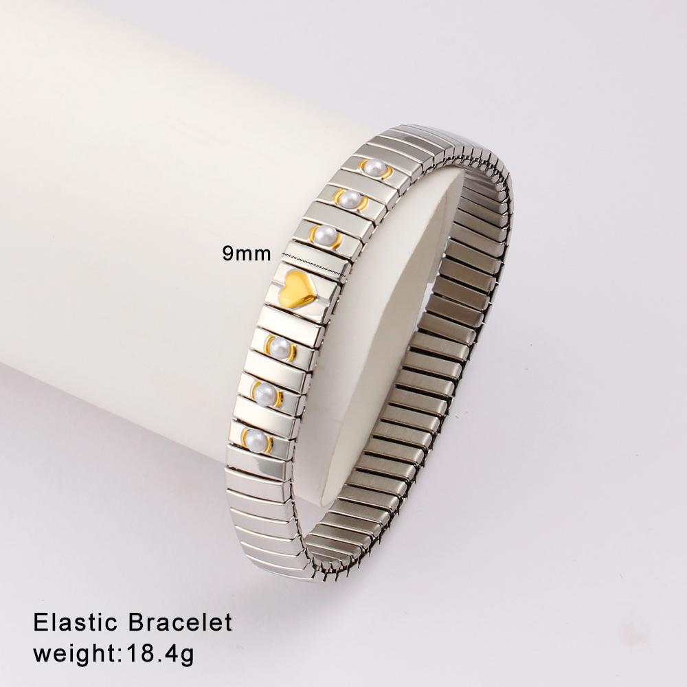 Modisches Edelstahlarmband für Männer und Frauen Abnehmbare elastische Kette Italienisches Charm-Armband