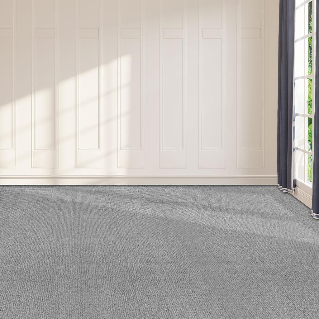 20PCS Carpet Floor Tiles 19.7" X 19.7" Carpet Square Carpet Flooring Self-Adhesive Washable Carpet Tiles for Home Office Hotel