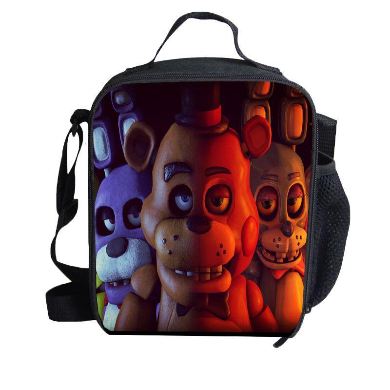 Five Nights At Freddy's School Outdoor Lunch Bag Durable Polyester Material Insulation Package