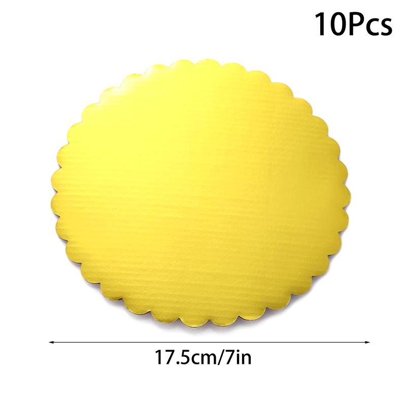 4/5/6/7/8/10 ίντσες Χρυσές Στρογγυλές Βάσεις Κέικ Κύκλος Χαρτόνι Βάση Δίσκος Επιδόρπιου Κέικ Cupcake Προμήθειες Διακόσμησης Κέικ για Πάρτι Γενεθλίων