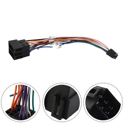 Radio Estéreo Universal para Coche 16 Pines a ISO Adaptador de Cable Enchufe Macho a Conector Hembra Cableado para Auto Coche con Zócalos de 16 Pines