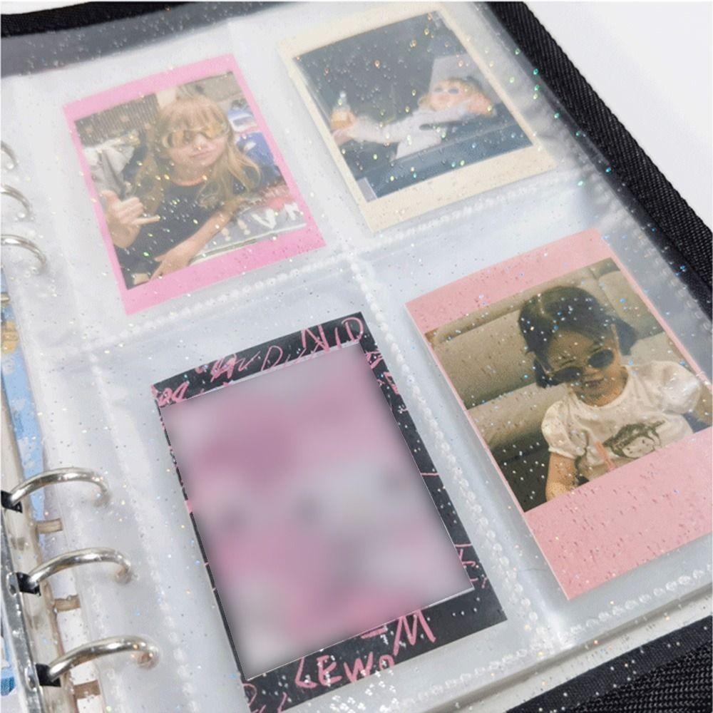 Reusable Loose-leaf Binder Cover Glitter A5 Sticker Collect Book Transparent Photo Album  School