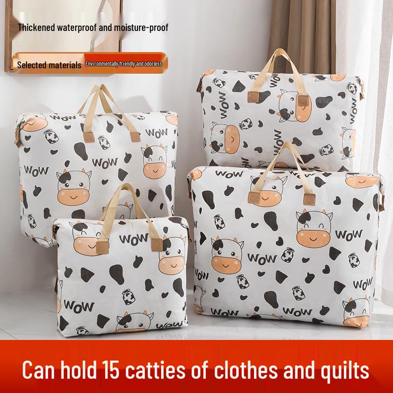 Waterproof Cotton Quilt & Clothes Storage Bag: Large-Capacity, Moisture-Proof Organizer for Moving