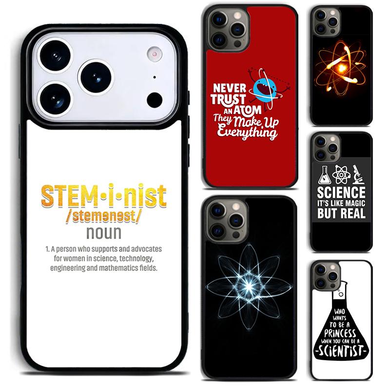 Atom Chemistry Pattern Phone Case For iPhone 17 16 15 14 13 12 11 Pro Max Plus 17Air Soft Silicone Cover