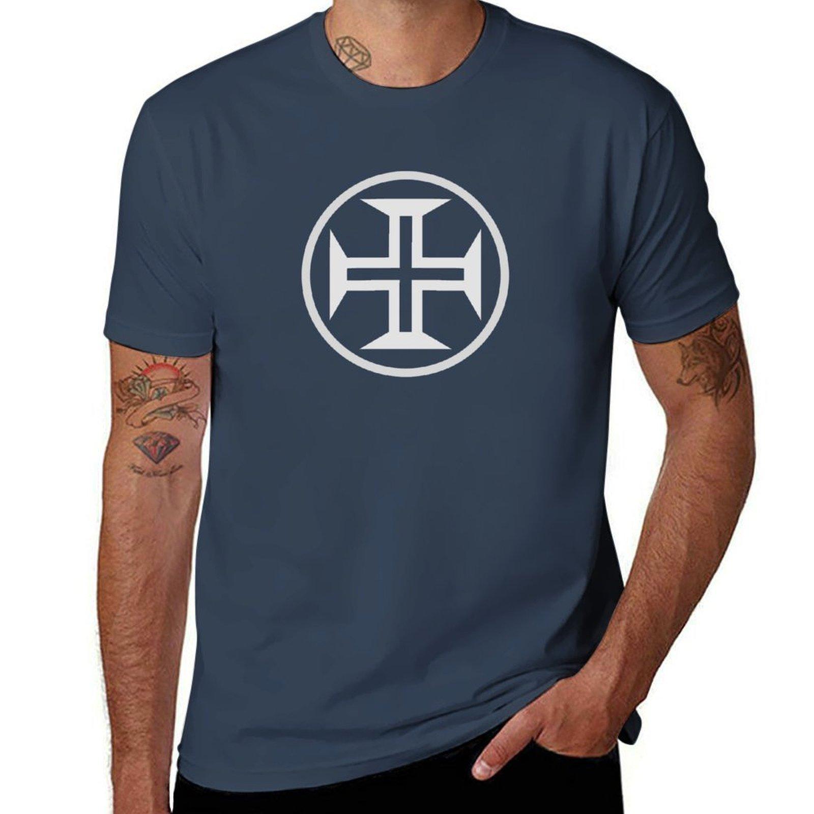 Roundel Of The Portuguese Air Force (Low Visibility) Tshirt Simple Casual Short Sleeve Cotton Tshirt S