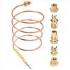1Set M6 Thermocouple Replacement Set Universal Thread Gas Valve Induction Line Gas Stove Probe 60/90/120/150cm