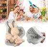 1pc Diy Easter Cookie Biscuit Mold Cartoon Bunny Egg Cookie Cutters 3d Rabbit Baking Fondant Mold Stamp Cake Decorating Tools