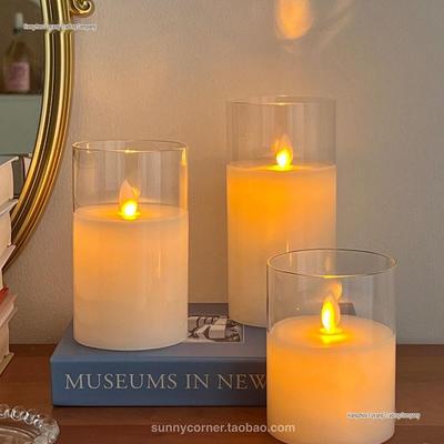 Swinging Wick LED Candle Night Light – Creative Desktop Decoration for Bedroom Ambiance