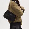 Coach Penelope 27 Snap Closure Iconic Denim Tote Shoulder Bag Large Women handbags Silver Black CP104-SVBK