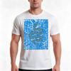 Ocean Spark Abstract Snake Black Outline Tshirt Summer Casual Cotton Tee Oversized Streetwear Tops Vintage Graphic Print