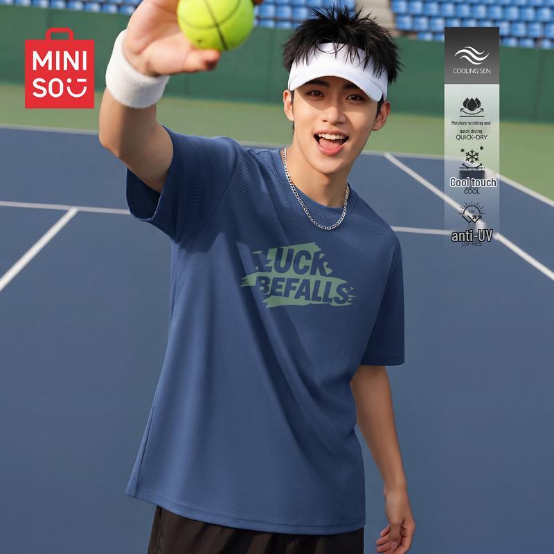 MINISO Men's Quick-Dry Breathable Short Sleeve T-Shirt