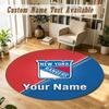 Round Rug Custom NameNew York Rangers Pattern Non Slip Carpet Home Floor Decor