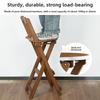 Bamboo Small Dining Chair  Foldable Art Stool Multi-Functional Bar Chair  Simple and Stable High Foot Stool