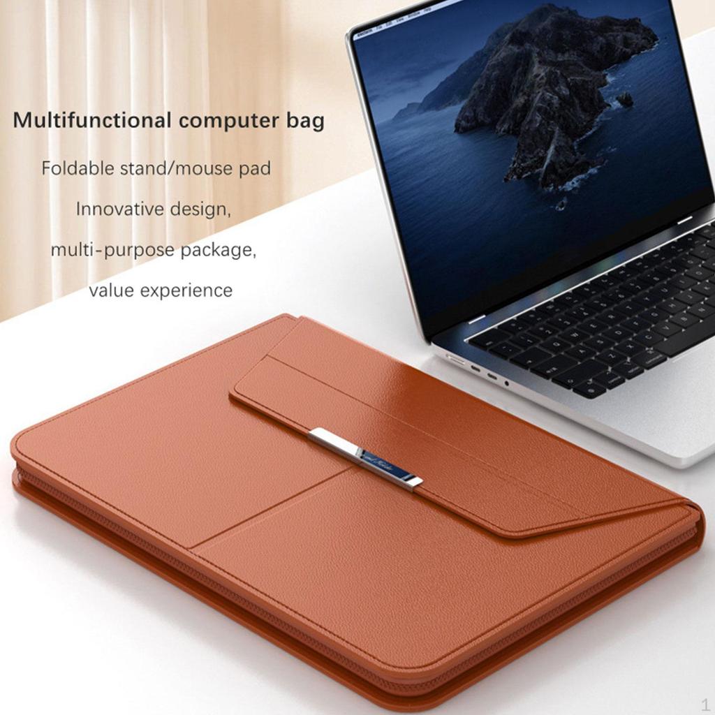 Laptop Sleeve 13 14 Inch Lightweight with Invisible Stand Outdoor Portable Liner Case for Macbooks