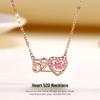 S925 Sterling Silver Heartbeat Necklace for Women with Pink Diamond - Bestselling Simple, Versatile Fashion