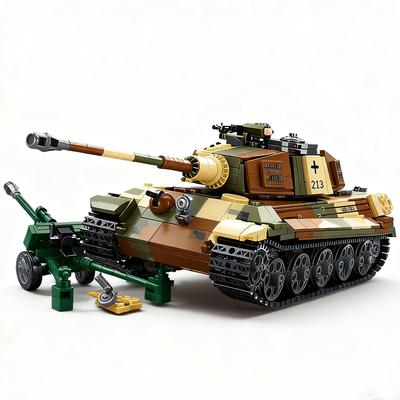 930 buc Sluban 0980 WW2 Militar Tanc Greu King Tiger Soldați Armată Blocuri de Construcție Jucării Cărămizi pentru Copii pentru Băieți Cadouri