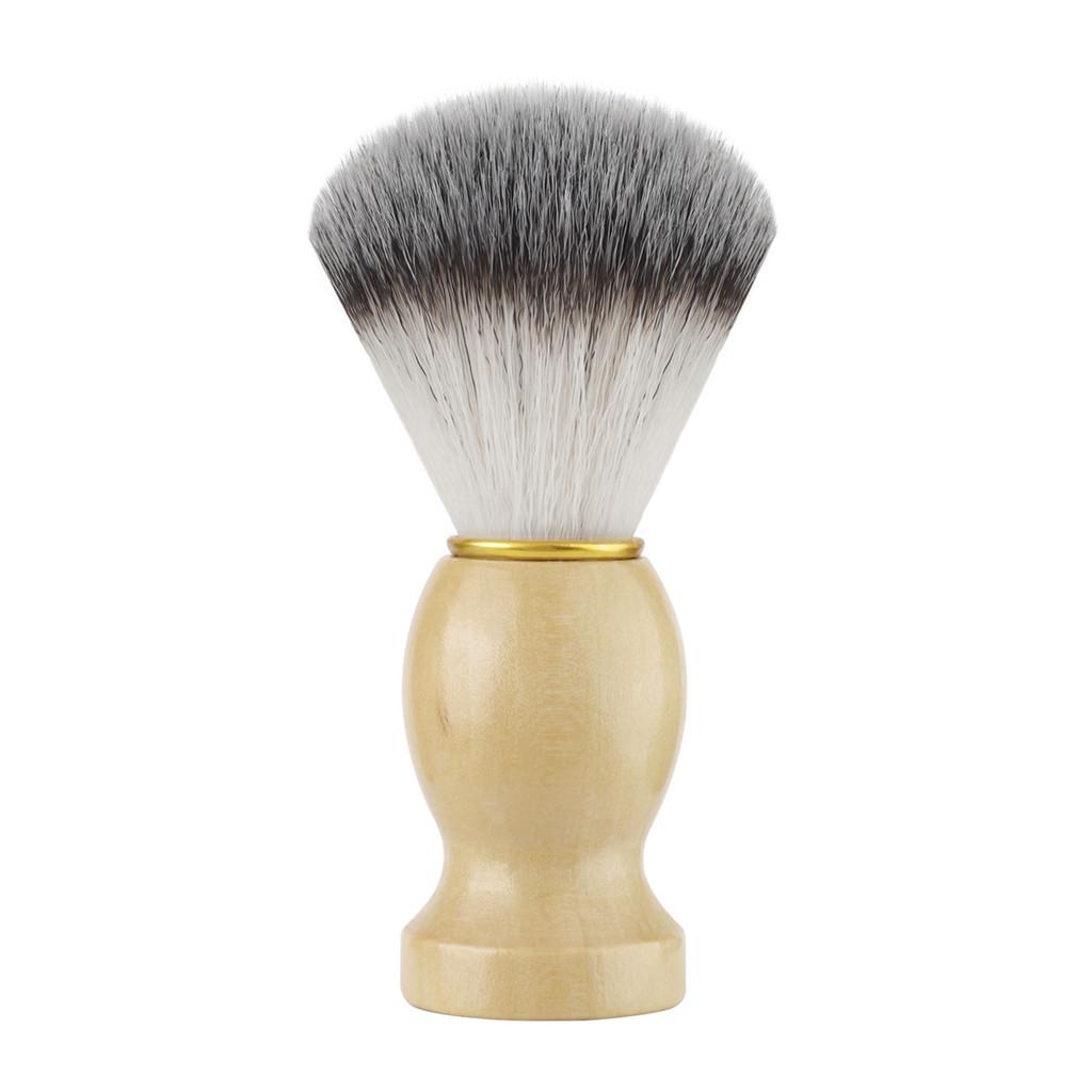 Mens Shaving Brush With Wooden Handle For Beard Grooming And Facial Cleansing