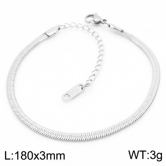 Trendy Minimalist Stainless Steel Snake Chain Necklace & Bracelet Set