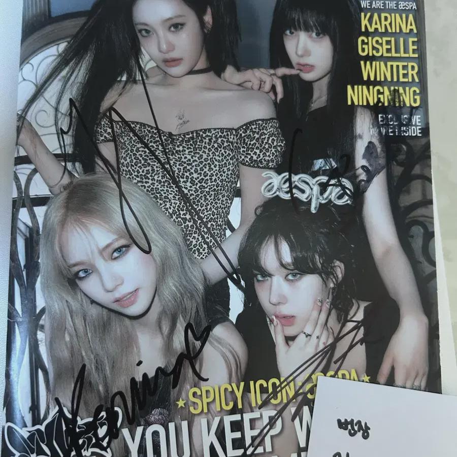 

aespa Альбом с автографом Spicy Dirty Work Невыпущенная фотокарточка Фотокарточка