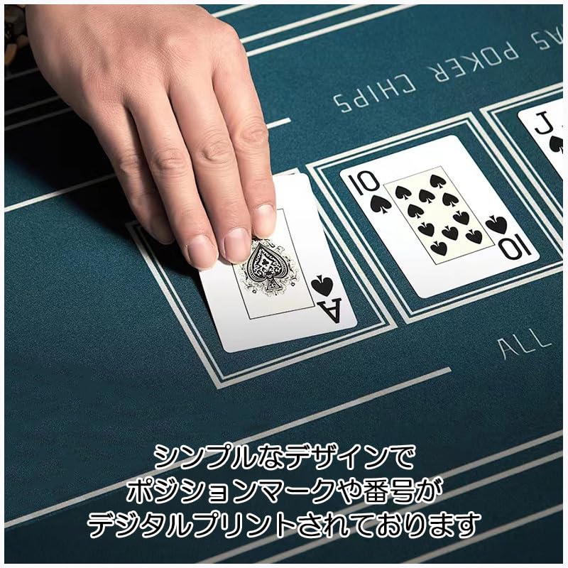 Poker Mat Texas Digital Print Rubber Mat 120x60cm +Lsm Hold'em (Deco Classic)