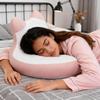 Prone Pillow For Sleeping All Position Cat Ear Shape Prone Down Sleeping Reading Pillow For Women Men Adults Seniors Middle-Aged
