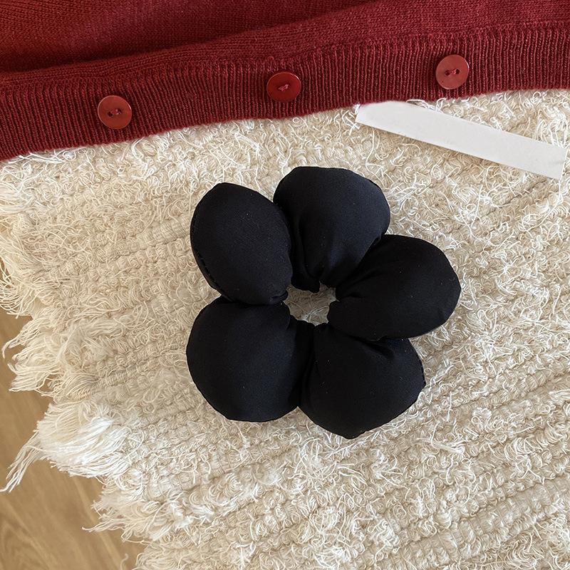 1PC Little Flower Hair Band Party Red Black Filled Cotton New Love Bow Plaid Intestine Ring Hair Accessories Hair Rings Girls