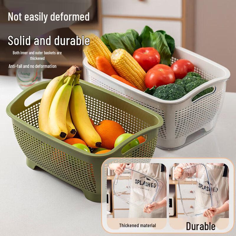 Double-Layer Multi-Purpose Draining Basket