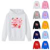 Boys' Printed Hooded Long,Sleeve Sweatshirt Casual Sports Comfort Sweatshirt