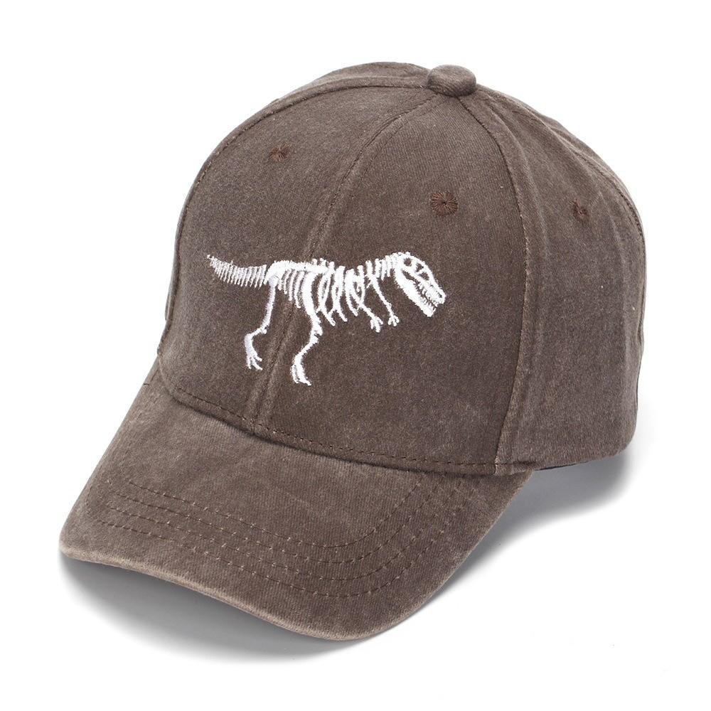 Embroidered Dinosaur Baseball Cap Cotton Kids Sports Hat Casual Sun Hat  Summer