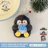 Decorative Soft Plush Plush Penguin Charm Hanging Loop Key Ring Pendant Decor Blue Accents Lightweight Bag Keychain Couples Gift