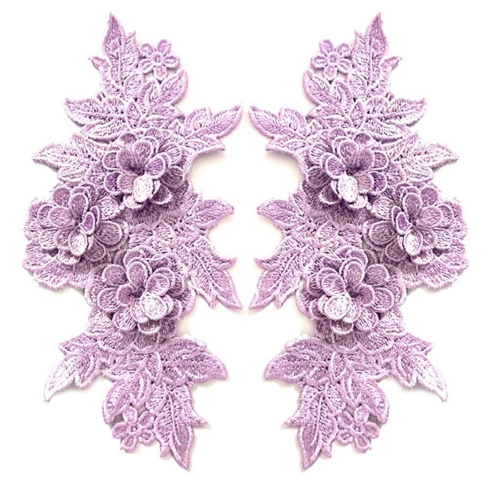 Vintage Schwere Spitze Spitzenapplikation Passendes Muster Bunte Florale Stickerei Borte DIY Design 3D Gestickter Aufnäher Kleidung Nähen