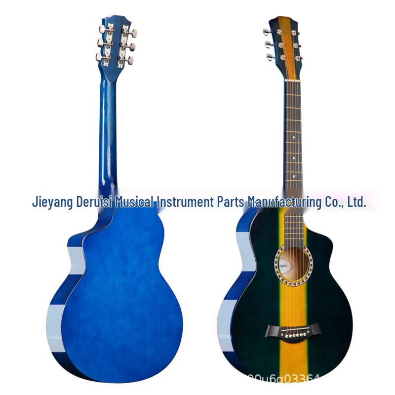 38-Inch Gradient Basswood Folk Guitar - Beginner Practice Instrument