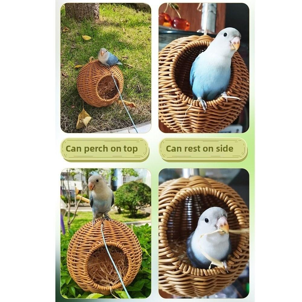 Bequemes gewebtes Vogelnest Atmungsaktives hängendes Hängemattenbett Vogelzucht Haus Vogelkäfig