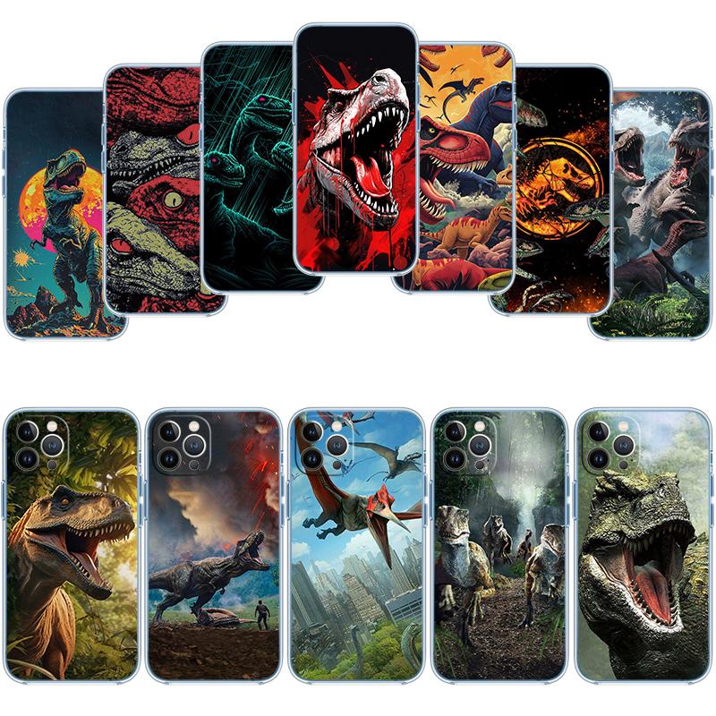 Dinosaur Transparent Phone Case for Motorola Moto E22I E22S E22 E32 E40 E7 E7I G Plus Power Play Stylus G22 G14