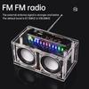 87.5-108MHZ FM Radio Stereo DIY Kit Amplifier Bluetooth Speaker with Spectrum Electronic Soldering Practice Loose Parts
