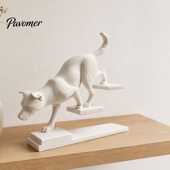 Modern Minimalist Home Decoration 3D Printed Cat Dog Figurine, Stair Animal Sculpture, Stable Decorative Ladder Decor Cat/Dog Shape Stepping Artistic