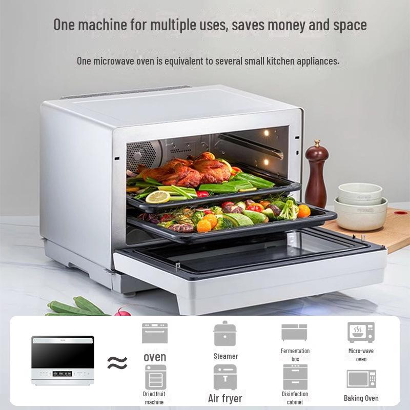 Smart Multifunctional Steaming & Baking Machine: Large-Capacity Electric Fryer & Microwave Oven