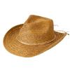 Fashion Woven Straw Hat With Wide Brim And Strap Decoration For Daily Wear