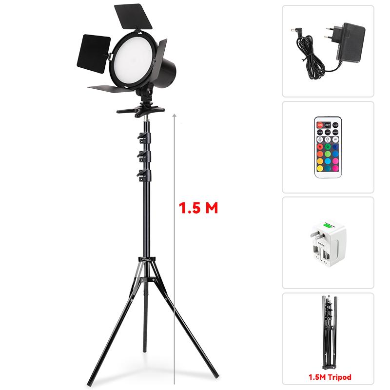 RGB LED Photography Video Light Panel Lighting Photo Studio Lamp Kit LED Camera Light Dimmable 3200K-5600K For Camera Camcorder