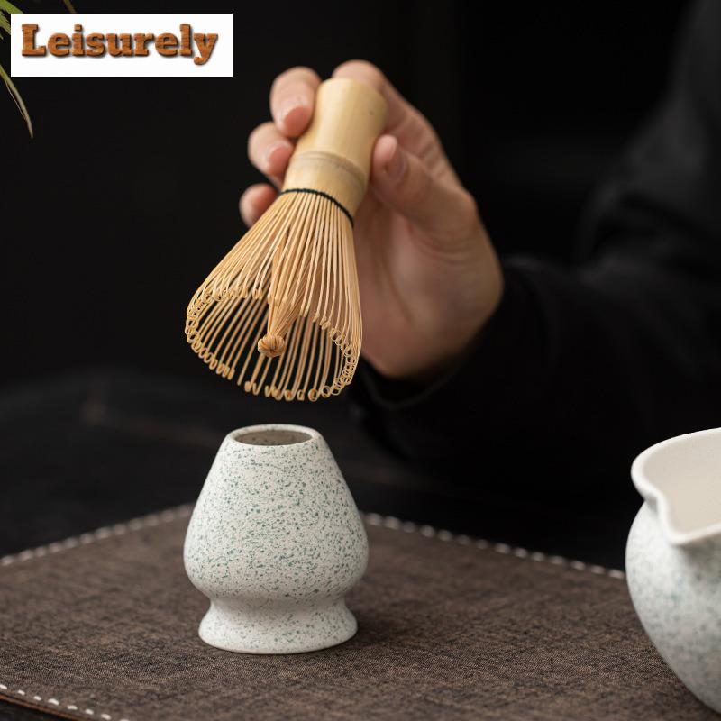 Sesame Polka Dots Ceramic Tea Making Tools Matcha Bowl Tea Ripening And Lepening Japanese Tea Spoon To Make Foam And Stir Tools