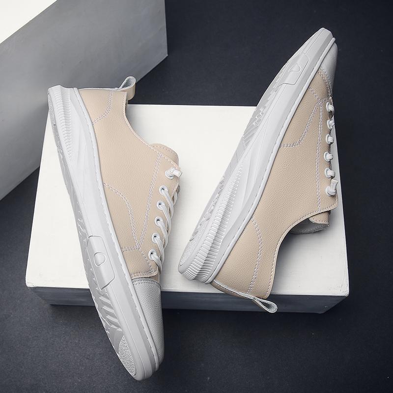 Fashion Fashionable Men's Lace-Up Casual Shoe Comfortable Lightweight Breathable Daily Walking Shoe Anti-Slip  Wear-Resistant Flat Shoes