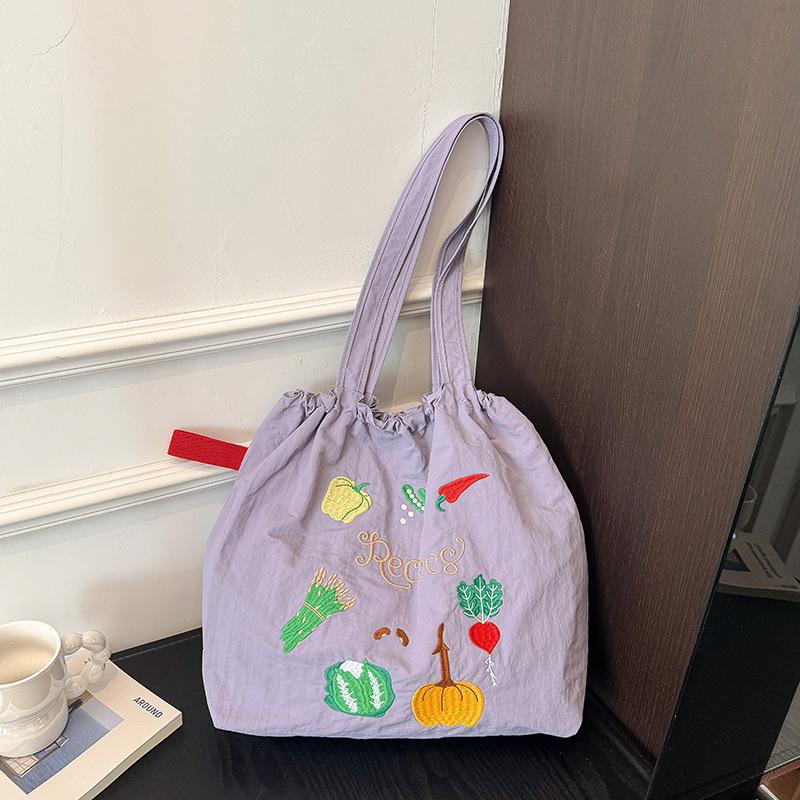 Canvas Bag Women's Large-capacity New Versatile Shoulder Messenger Bag Casual College Student Class Tote Bag