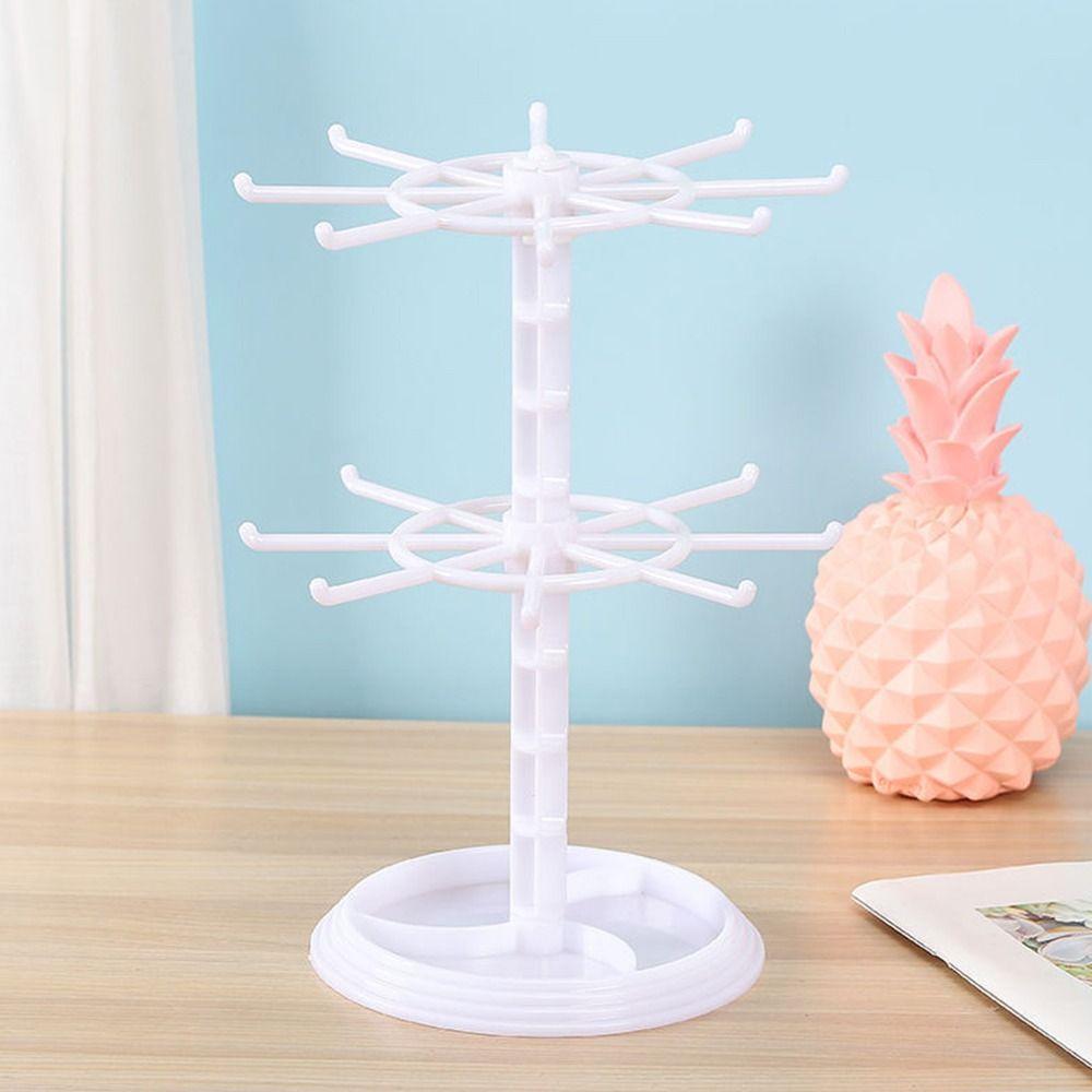 Multi-layer Keychain Hanging Rack Acrylic Material Adjustable Tiers Storage Rack Spinner Display DIY Organizer Display Rack